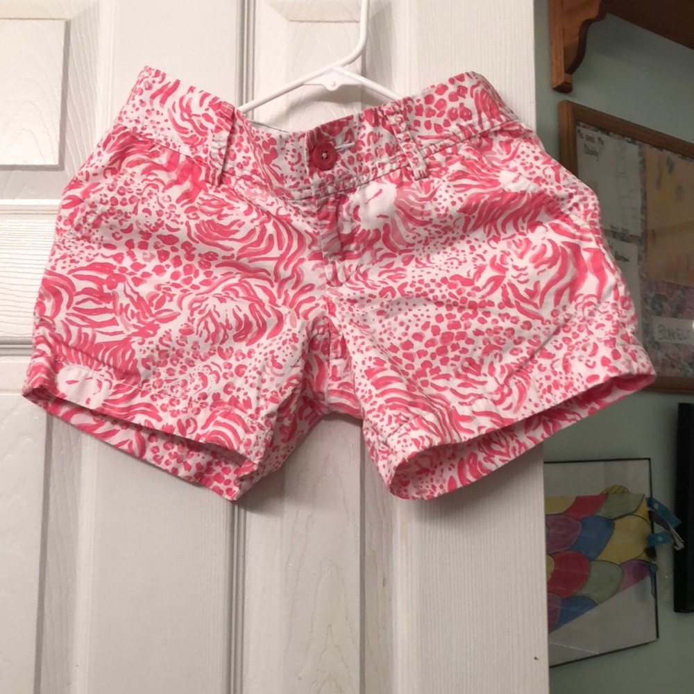 Lilly Pulitzer pink and white Callahan shorts